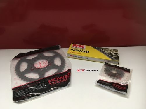 Chain and sprockets kit RK 428 HSB opened (19/52/128) Black